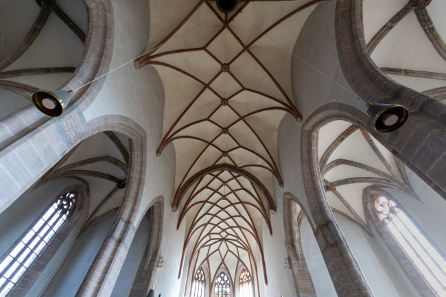 Blick zur Decke der Kirche St. Johannis